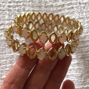 Pair of Kendra Scott Bracelets in Rose Quartz
